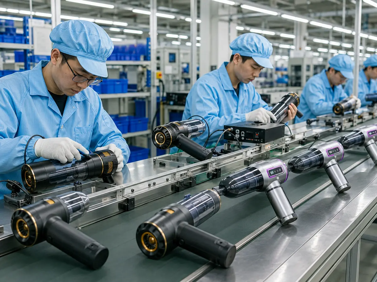 SHINETECH car vacuum cleaner assembly and quality control factory in Shenzhen