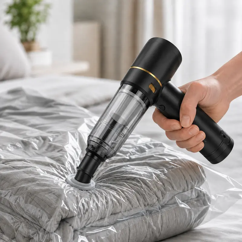 SHINETECH ST-6659 Plus removing air from a storage bag
